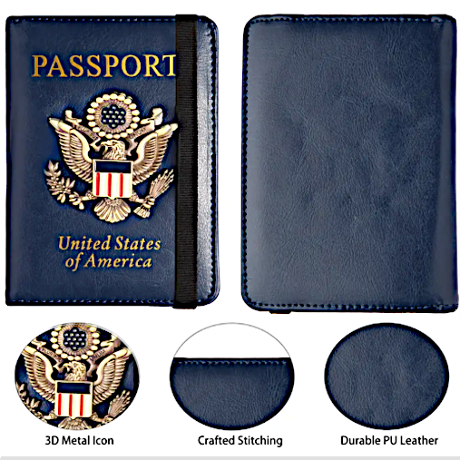 3D Metal Badge Passport and Cards Holder With New Advance Built-In Card RFID Blocking