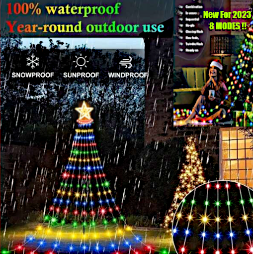 6.56FT Indoor/Outdoor Waterproof Christmas String Lights with NEW 2023 Eight Mode Programming ! 65% OFF !!