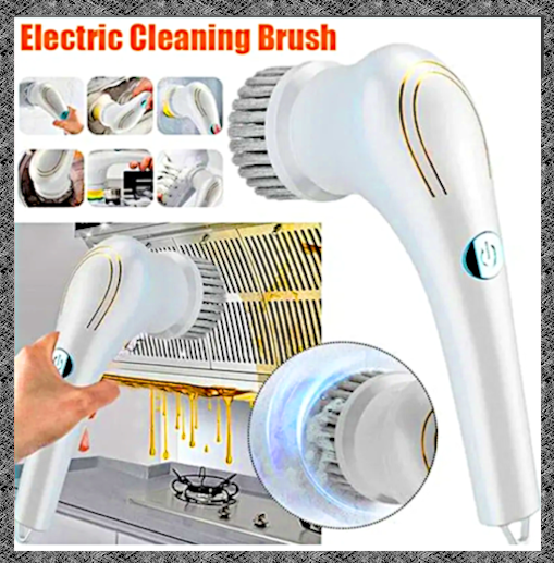 New Upgraded Cordless, Rechargable Multi-function Power Scrubber , Cleaning Brush, Handheld Kitchen Brush,  Household Cleaning Brush, Bathroom Scrub Brush with 5 interchangable Brush Heads-Free Shipping!