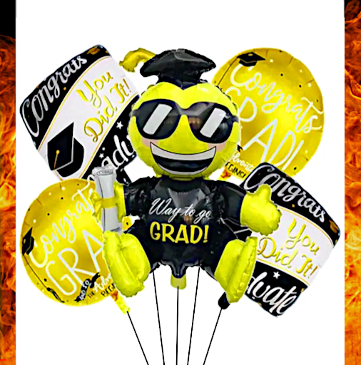 Super Deluxe 5-Pc Graduation balloons decoration Set