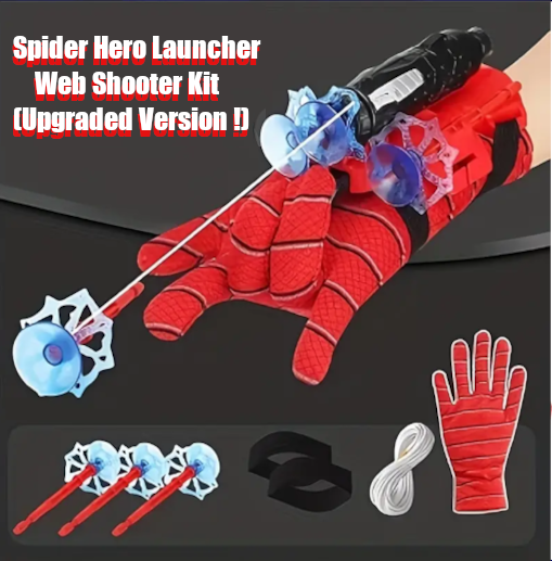 [NEW UPGRADED MODEL !] Kids Spider Wrist Ejection Launcher - Can Grab Small Objects, Role-Play Toy,  DIY(Do-It-Yourseft) Cosplay Holiday Birthday Christmas Gift [Free Shipping !]