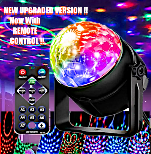 NEW Upgrated Disco DJ Party Lights , NOW with Multifunction Remote and  Full-Room Coverage  !!