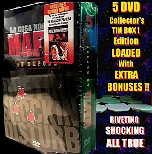 The Mafia: La Cosa Nostra : An Expose : NEW UPGRADED Collector's TIN BOX EDITION Loaded with EXTRA FEATURES plus BONUS Additional Full Length DVD Blockbuster Film