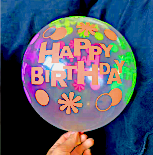 10-Pc "Glowing"  Happy Birthday Balloon Set/Star Balloon Set with BONUS 2 Extra Glow balloons [12 Total !]