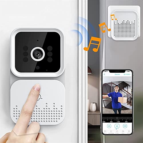 2023 "REAL TIME !" Wide Angle Wireless Remote Doorbell,Home Smart Video Doorbell,Intercom ..HD Night Vision WiFi Charging Anti-Theft Doorbell,Two-Way Talk : 45% OFF