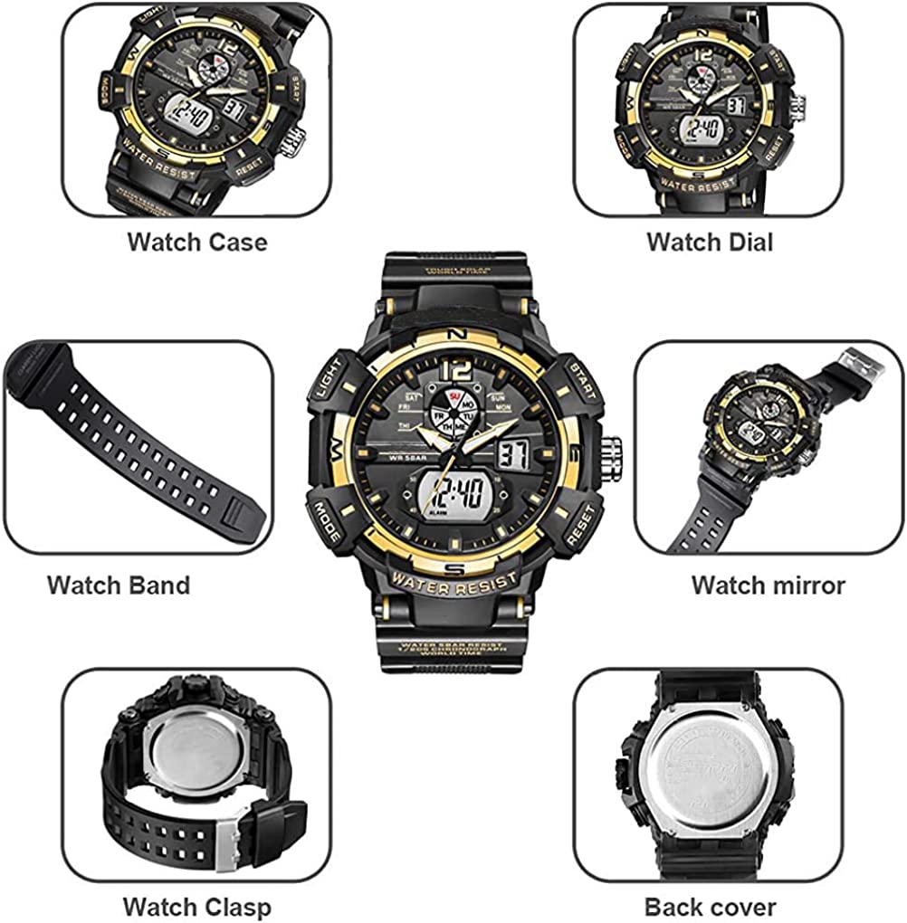 12 Function Military Designed shockproof Sports Watch : 50% OFF