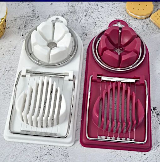 Multipurpose Boiled Egg Slicers Cutter, Stainless Steel Wire with 2 Slicing  Styles, for cheese Fruit Strawberry Mushroom Kiwis [Free Shipping !]