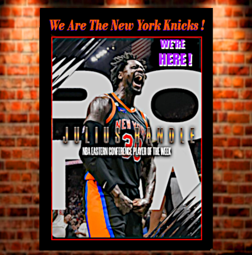 New York Knicks 2023 "We're Here !" JR Poster