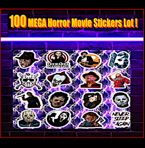 Mega 100 Horror Stickers Wholesale Lot ! ................  [Free Shipping !]