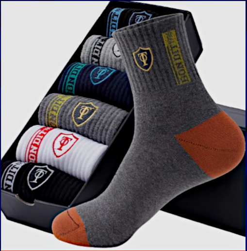 Men's Brand Name Sweat Absorbing Cotton Athletic/Dress Socks 60% OFF